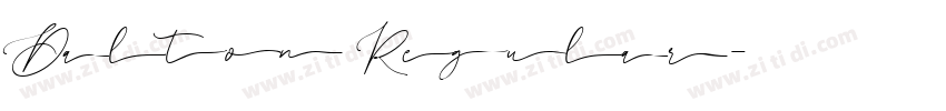 Dalton Regular字体转换
